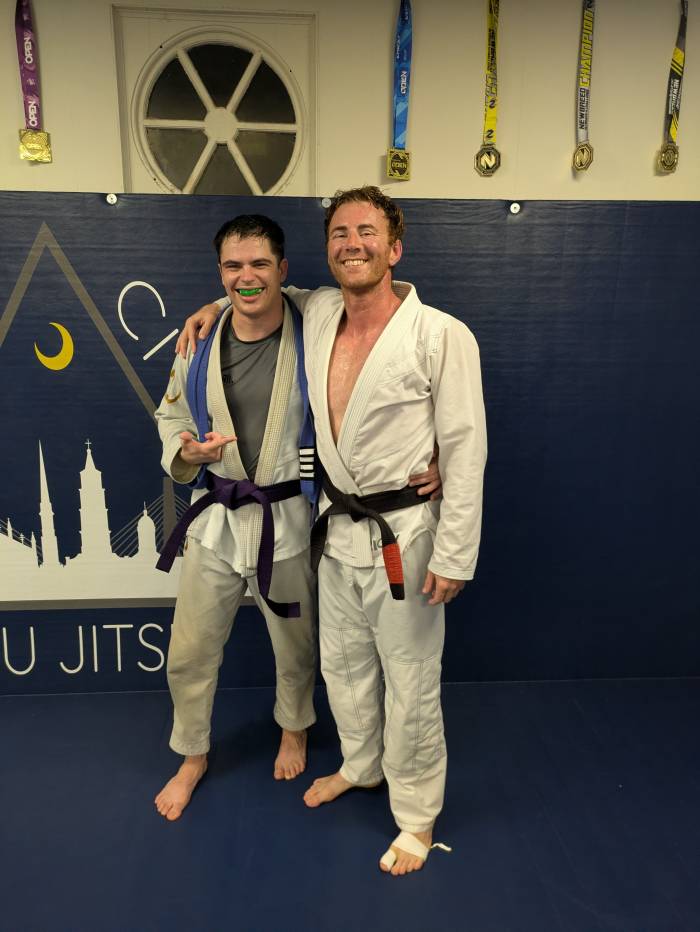 Purple belt promotion with Matt Ellison