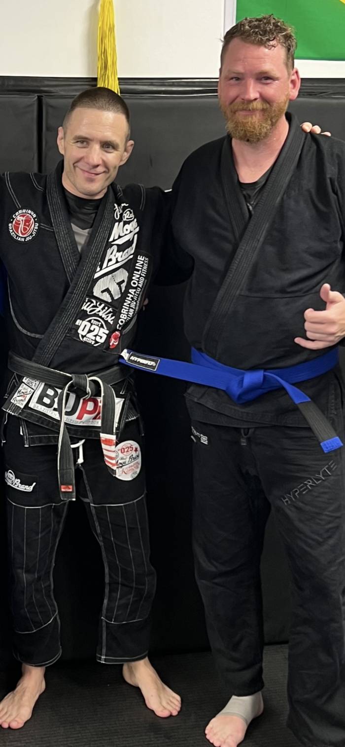 Just received my blue belt!😱