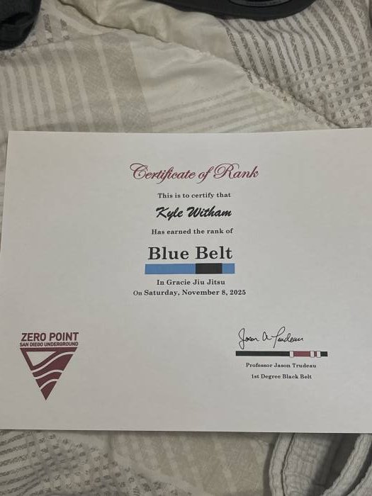 Blue belt · November 8, 2025 · Promoted by Jason Trudeau
