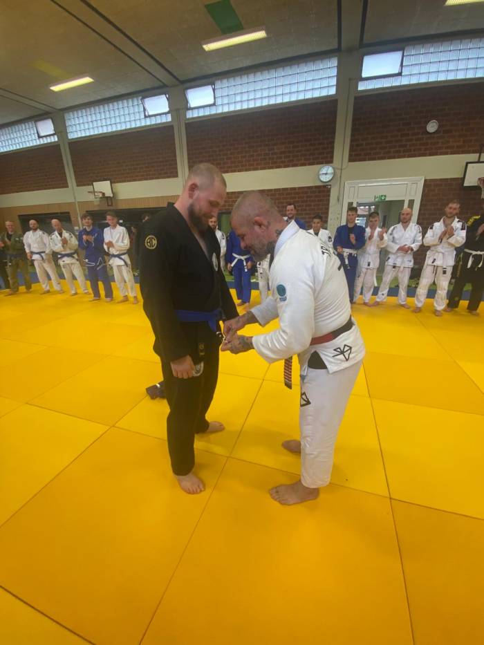 Blue belt · April 24, 2024 · Promoted by Grande Mestre Marcelo Nigue 7.Dan Coral Belt & Prof. Peter Schira 5.Dan