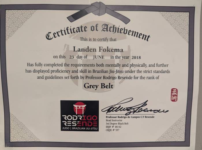 White belt · September 1, 2016