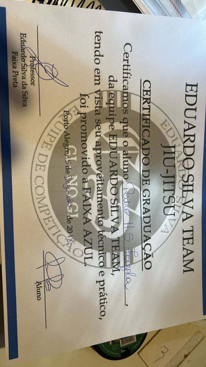 Blue belt · December 15, 2018 · Promoted by Eduardo Silva