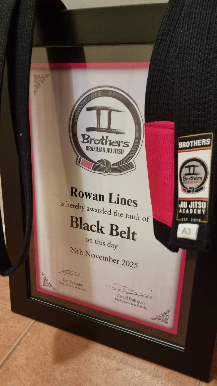 Black belt · November 29, 2025 · Promoted by Tim Buhagiar