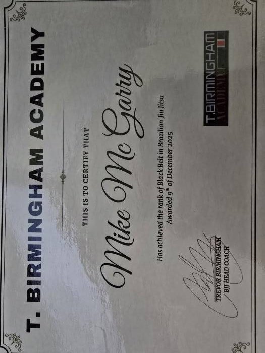 Black belt · December 9, 2025 · Promoted by Trevor Birmingham