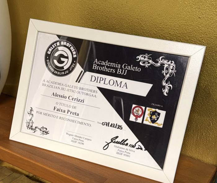 Black belt · December 7, 2025 · Promoted by Giulianno Da Silva