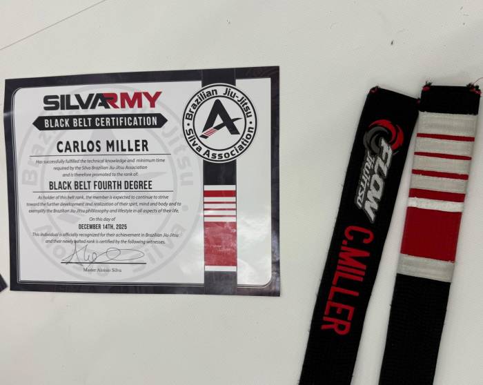 Black belt 4th degree · December 14, 2025 · Promoted by Master Aloisio Silva