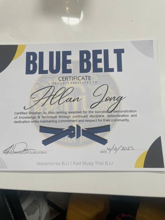 Blue belt · December 10, 2025 · Promoted by Radcliff Durousseau