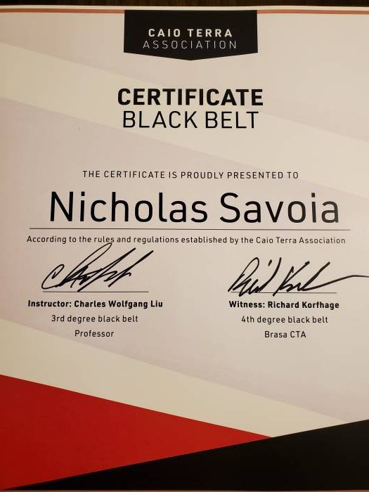 Black belt · December 14, 2025 · Promoted by Charlie Liu