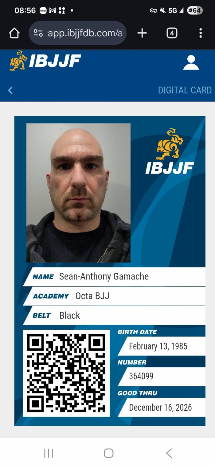 Black belt · December 6, 2025 · Promoted by Luiz Costa