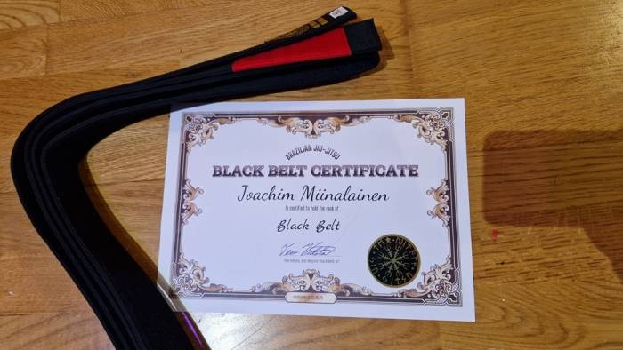 Black belt · December 8, 2025 · Promoted by Teo Anton Viitala