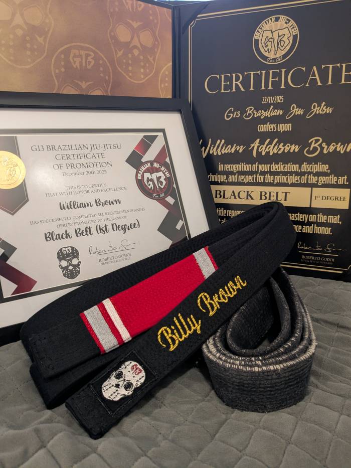 Black belt 1st degree · December 20, 2025 · Promoted by Wilson Reis
