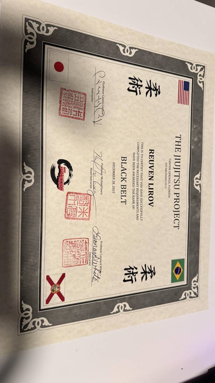 Black belt · December 28, 2025 · Promoted by Michael Geery