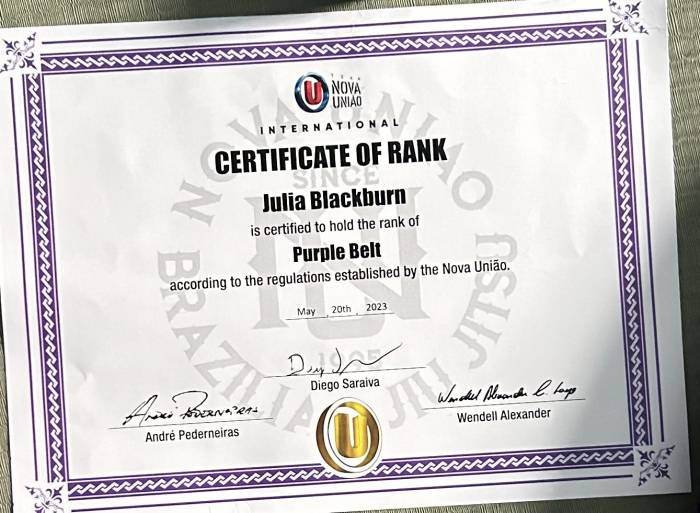 Purple belt · May 19, 2023 · Promoted by Diego Saraiva