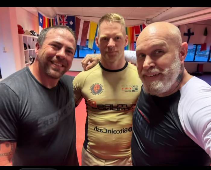 Visitors from the US. Jeremy Warner and Chad Cahoy.