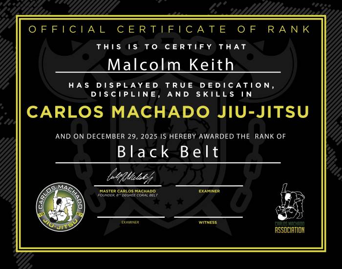 Black belt · December 29, 2025 · Promoted by Larry Keith