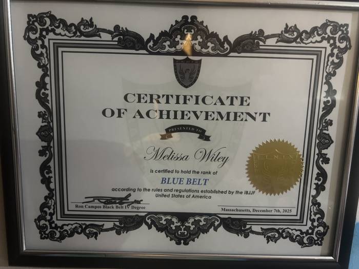 Blue belt · December 7, 2025 · Promoted by Ron campos