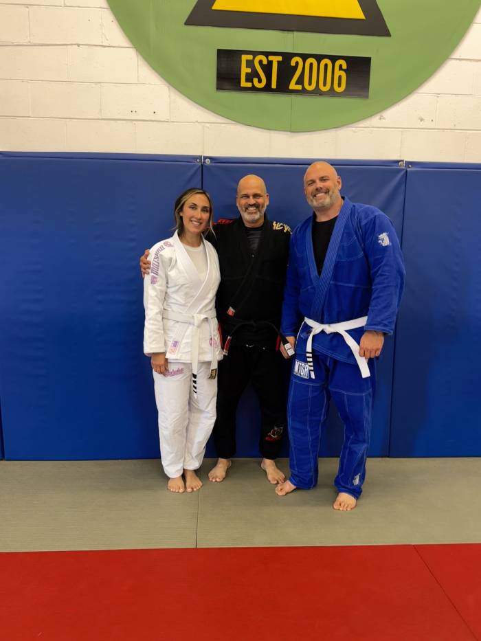My wife and I getting stripes at the same time .. super fun being on this journey with her.