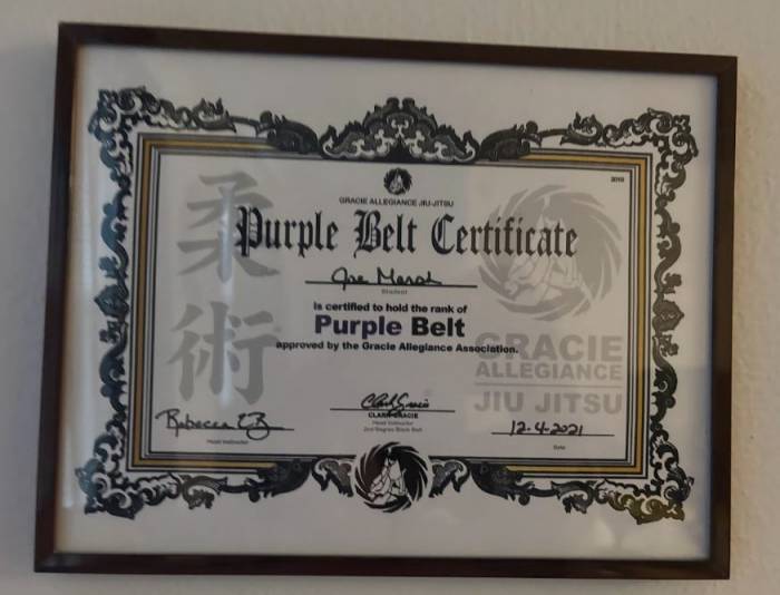 Purple belt · December 4, 2021 · Promoted by Rebecca Blair
