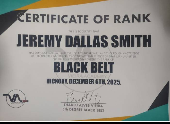 Black belt · December 6, 2025 · Promoted by Thadeu Vieira
