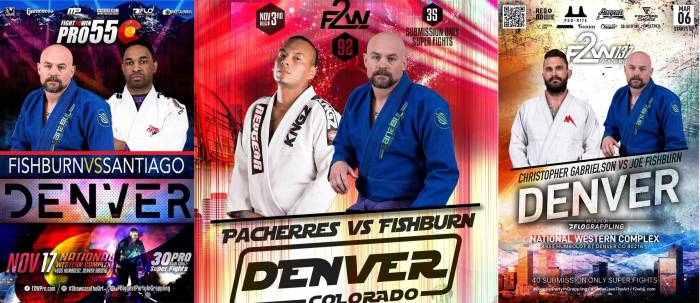 posters for my three F2W Pro superfights