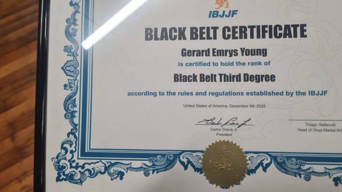 Black belt 3rd degree · October 15, 2025 · Promoted by Thiago Stefanutti