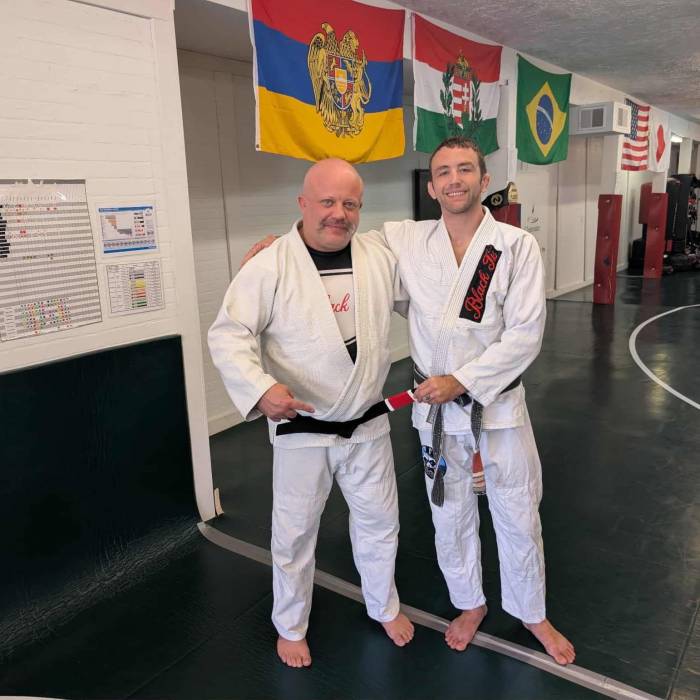 Corey Brown awarding my professor stripes in BRAZILIAN jiu jitsu lol