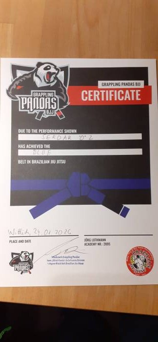 Blue belt · January 24, 2026 · Promoted by Felix Adler