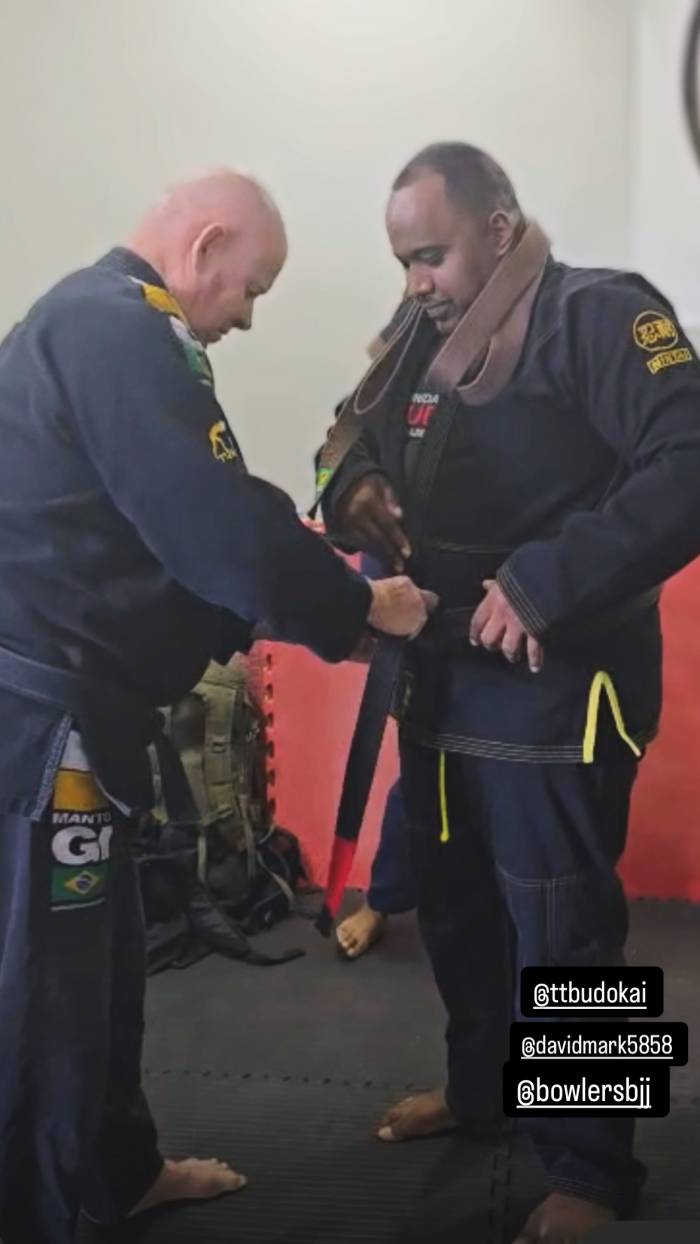 Black belt promotion by Prof Dave Mark