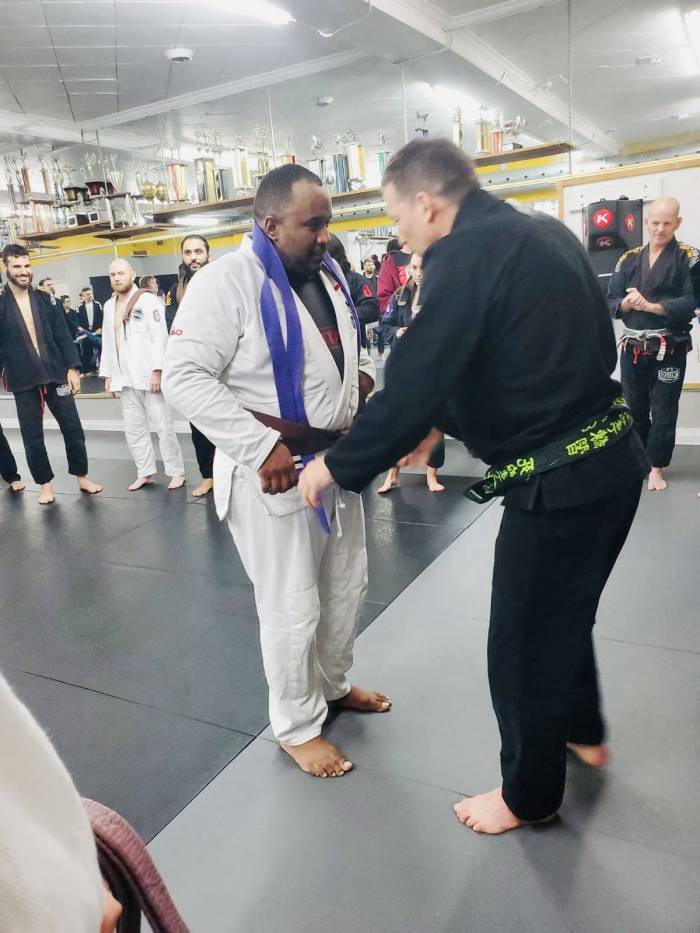 Brown belt promotion from Prof Jeff Joslin Dec 2023