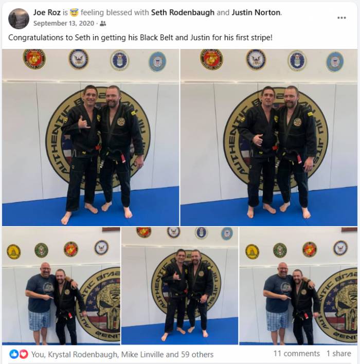 Black belt 1st degree · September 13, 2020 · Promoted by Professor Joe Rozik