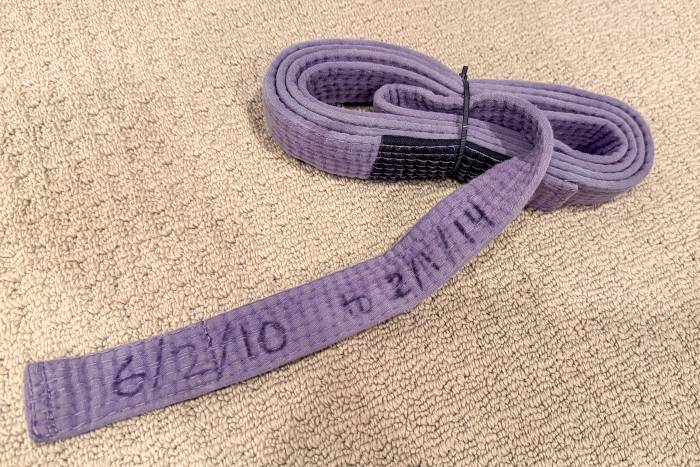 Purple belt · June 12, 2010 · Promoted by Professor Larry King