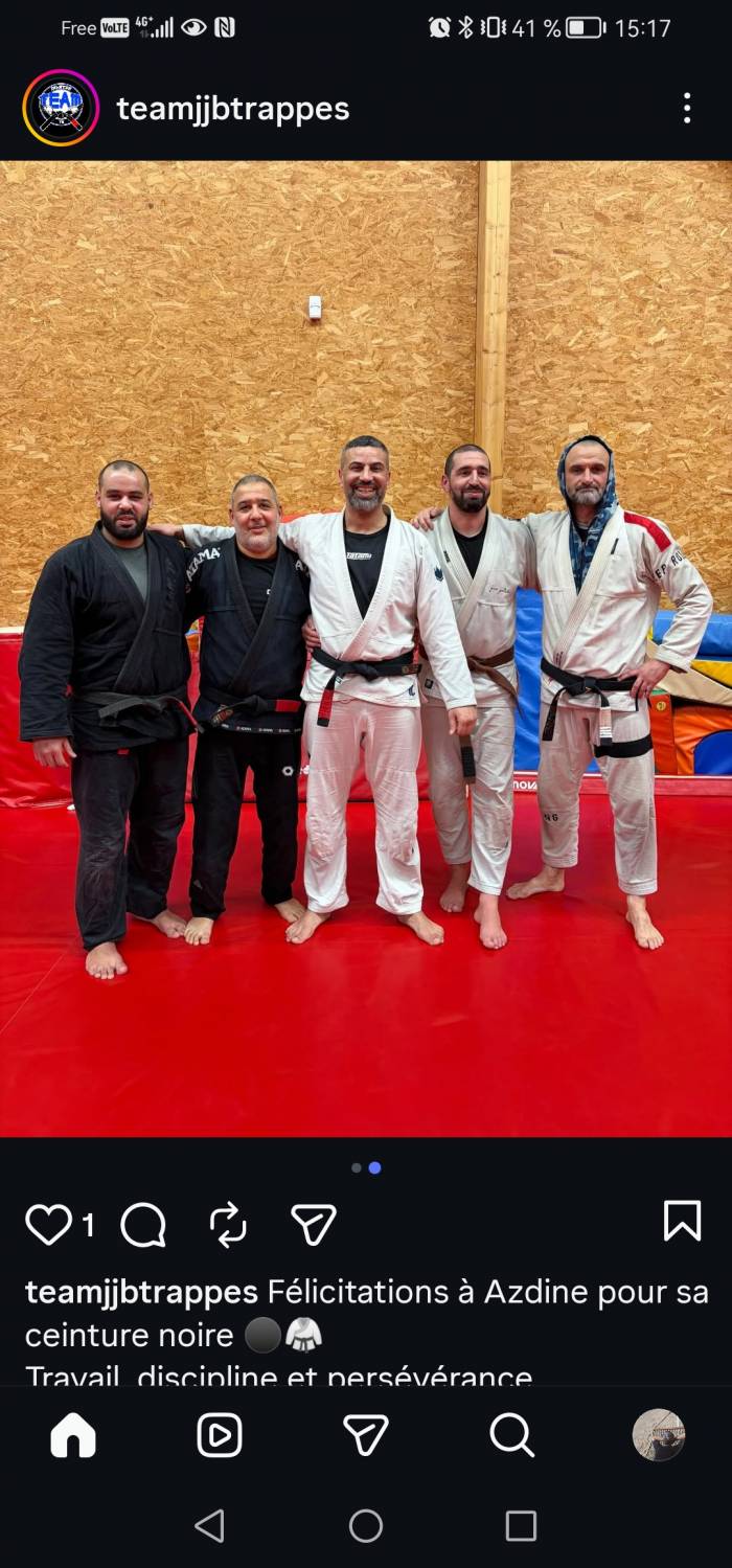 Black belt · January 29, 2026 · Promoted by Coach Moussa Submission Team