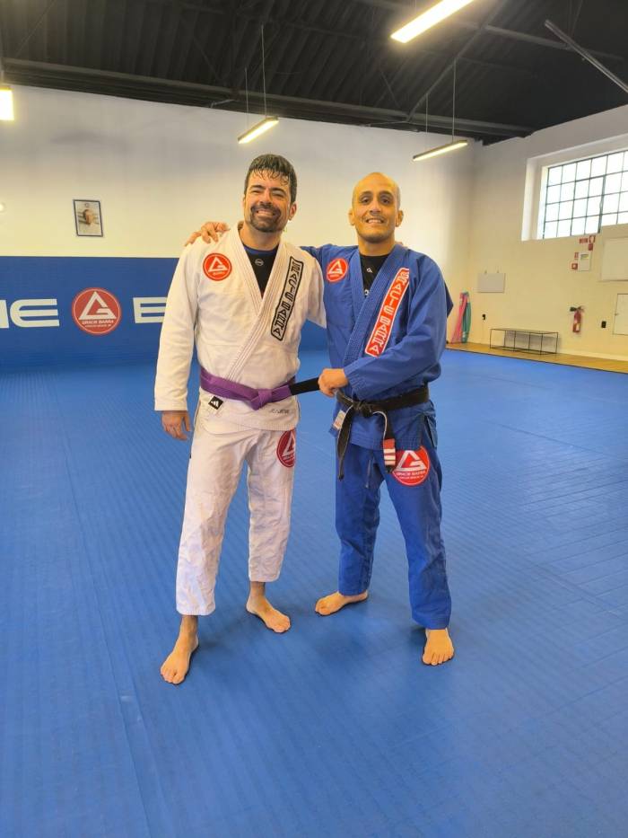 Purple belt · December 27, 2025 · Promoted by Pedro Gonzales (Gracie Barra) and confirmed by Jeroen Tanis (Inventive BJJ)