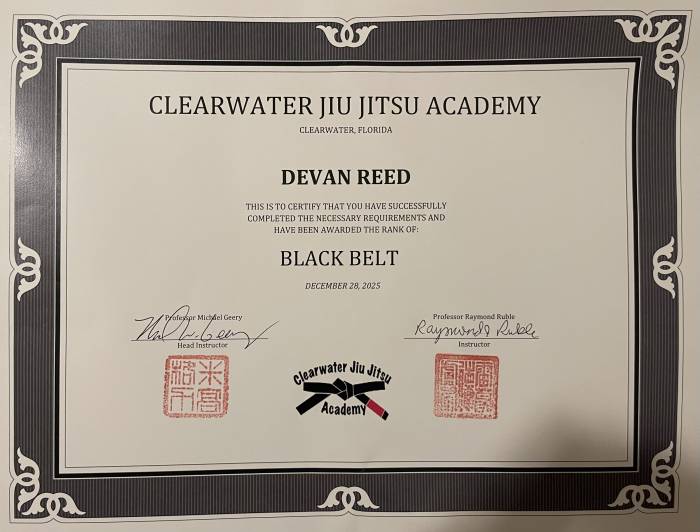 Black Belt Certificate