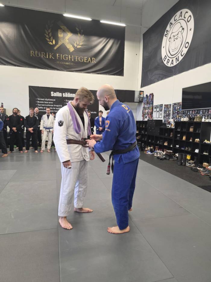 Brown belt · February 8, 2026 · Promoted by Ilari Grönholm