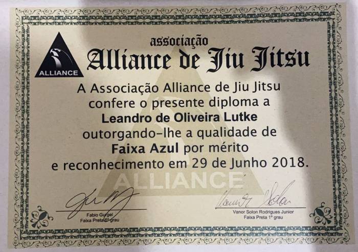 Blue belt · June 29, 2018 · Promoted by Vanor Solon