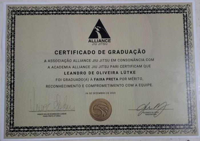 Black belt · December 6, 2025 · Promoted by Vanor Solon