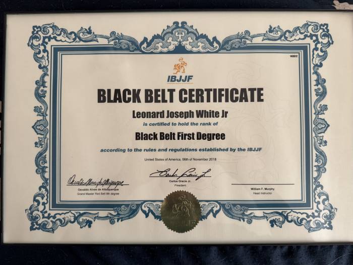 Black belt 1st degree · July 1, 2017 · Promoted by Jeff Semonick