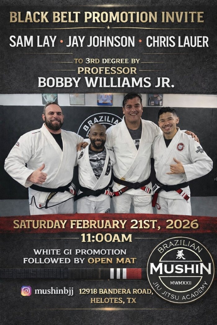 Black belt 3rd degree · February 27, 2026 · Promoted by Bobby Williams Jr.