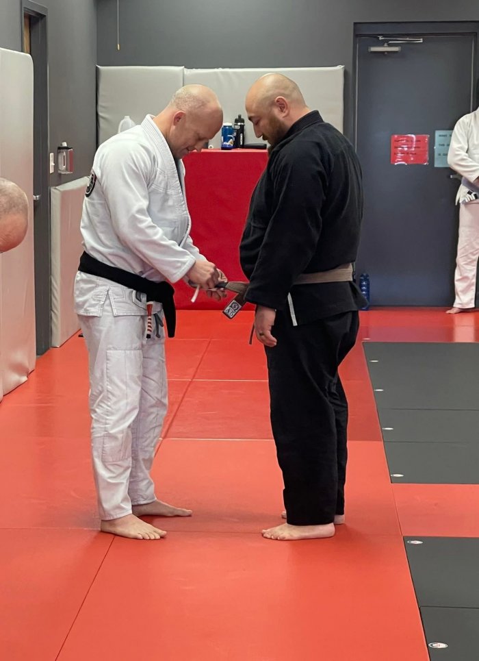 Brown belt · December 17, 2022 · Promoted by Rob and guy pendergrass