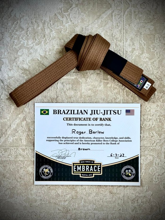 Brown belt · June 3, 2023 · Promoted by Joel Garcia