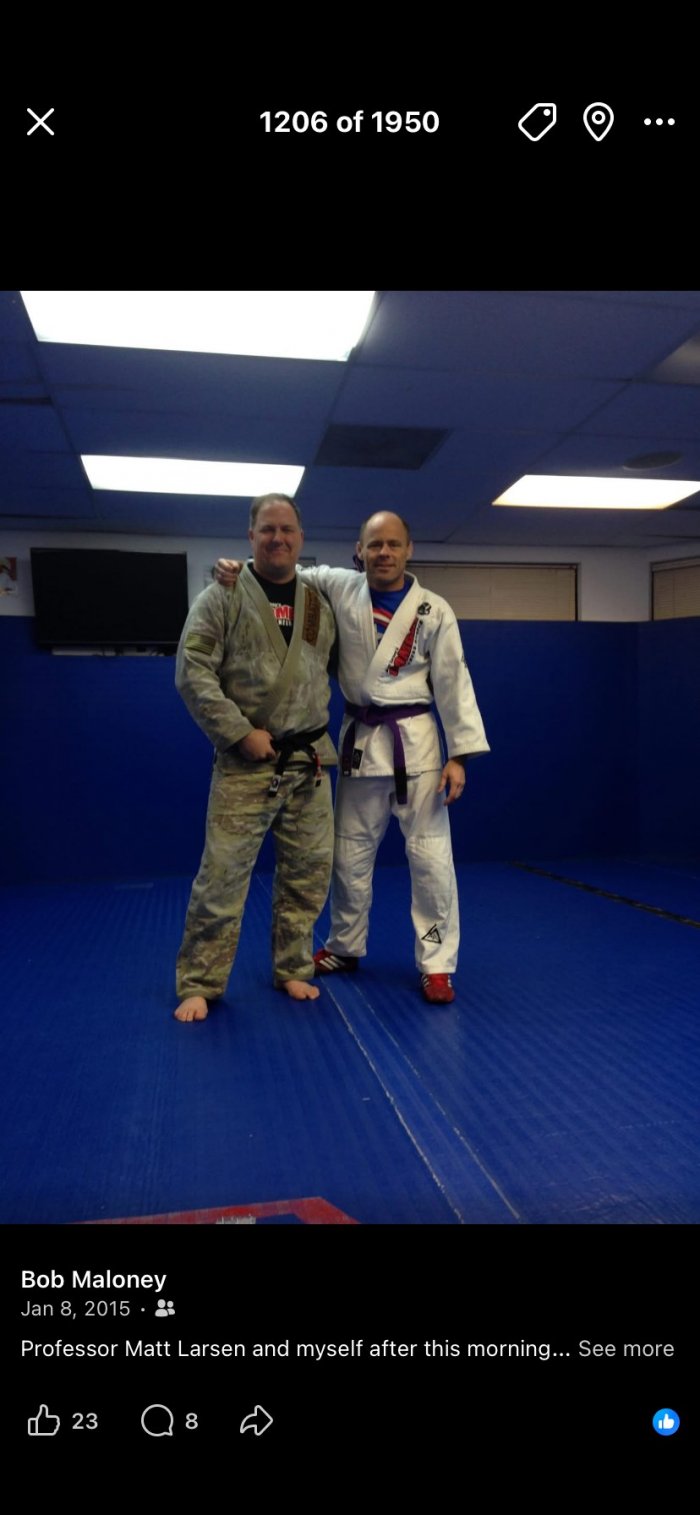 Purple belt · January 15, 2015 · Promoted by Professor Matt Larson