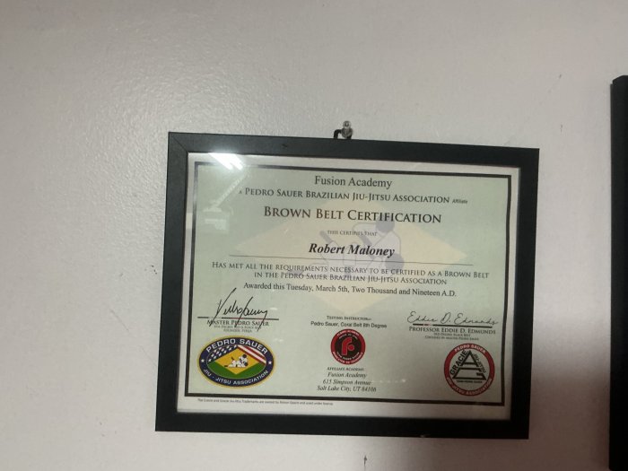 Brown belt · March 5, 2019 · Promoted by Professor Eddie D. Edmunds