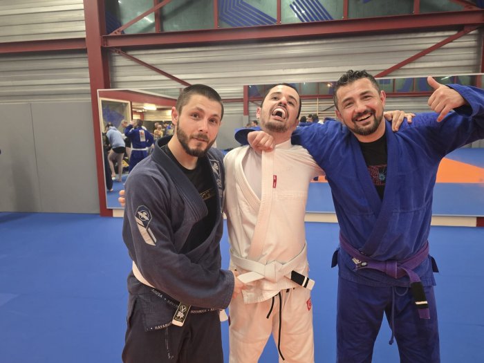 Celebrating my first stripe with the Romanian gang