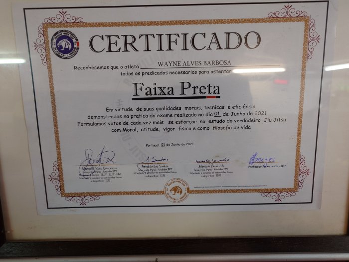Black belt · June 1, 2021 · Promoted by Bruno Borges