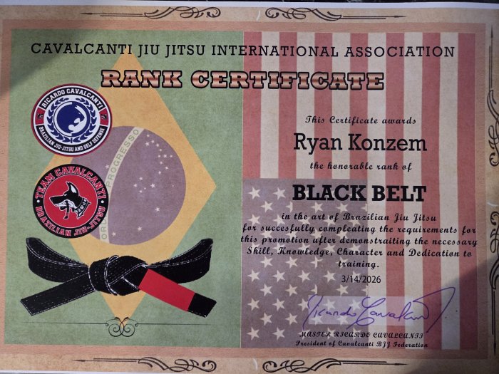 Black belt · March 14, 2026 · Promoted by Jon Waddle