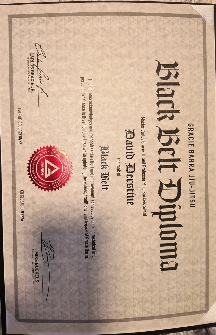 Black belt · December 18, 2022 · Promoted by Mike Buckels