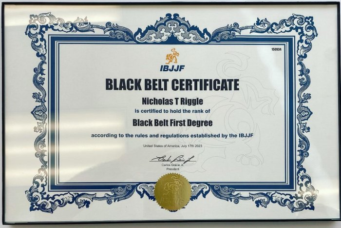 Black belt 1st degree · March 30, 2023 · Promotion by time served