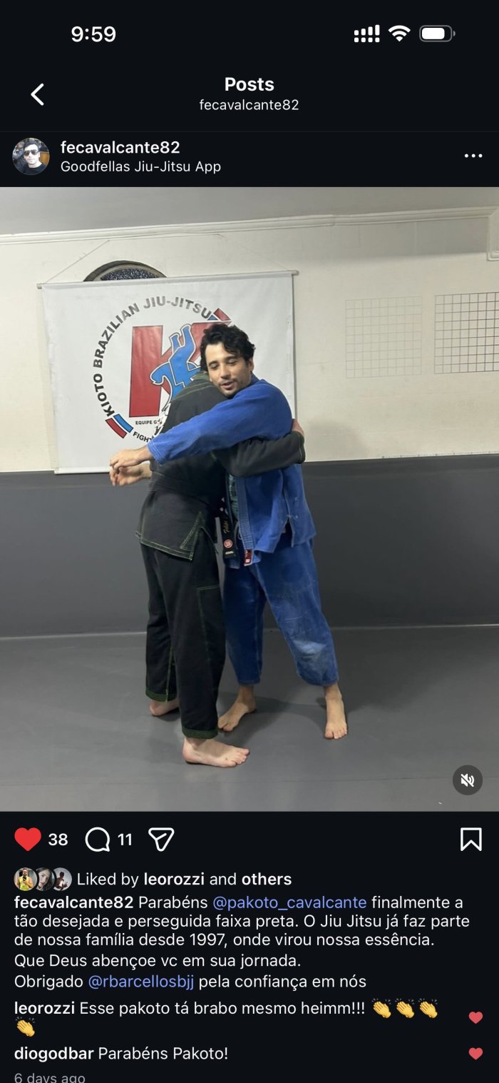 Black belt · March 20, 2026 · Promoted by Rodolfo Barcellos