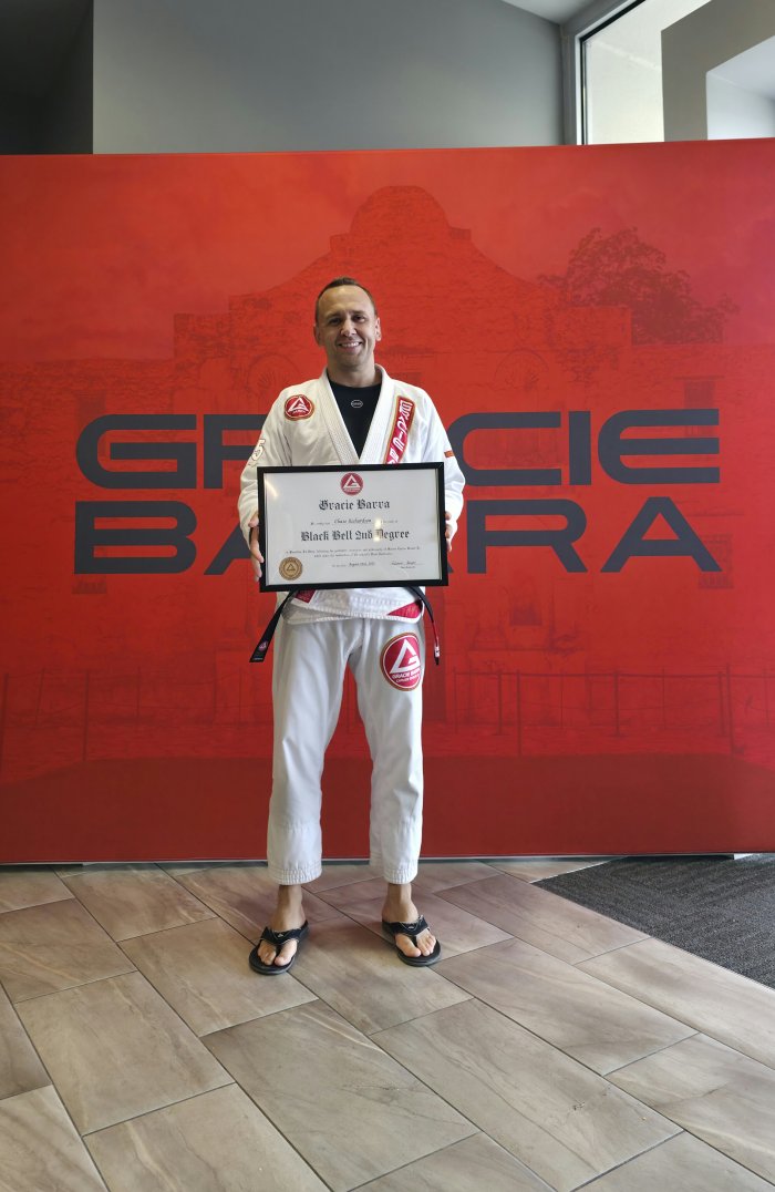 Black belt 2nd degree · August 23, 2025 · Promoted by Fabiana Borges